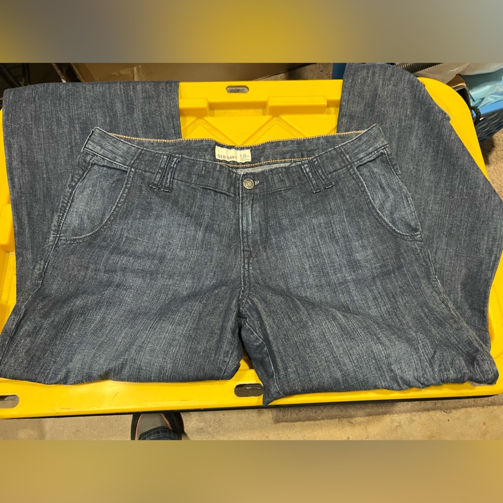 Wide leg denim jean pant